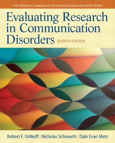 Tapa de Evaluating Research in Communication Disorders