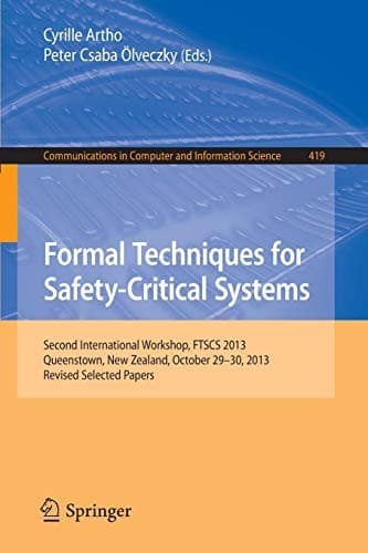 Tapa de Formal Techniques for Safety-Critical Systems