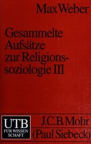 Tapa de Gesammelte Aufsätze zur Religions-soziologie