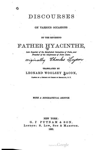 Tapa de Discourses on various occasions