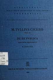 Tapa de De re publica librorum sex quae manserunt