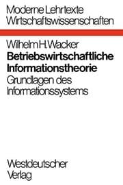 Tapa de Betriebswirtschaftliche Informationstheorie
