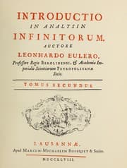 Tapa de Introductio an analysin infinitorum. --
