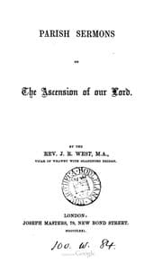 Tapa de Parish Sermons On The Ascension Of Our Lord