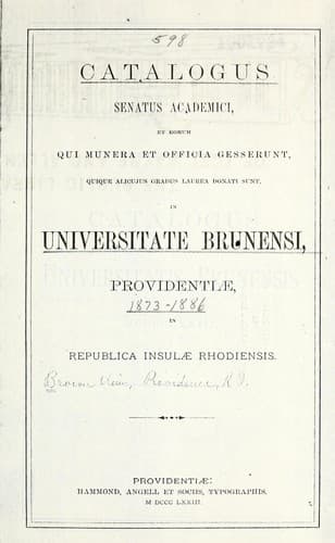 Tapa de Catalogus senatus academici