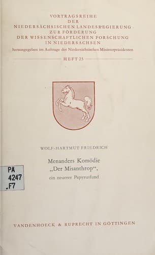 Tapa de Menanders Komödie "Der Misanthrop"