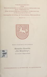Tapa de Menanders Komödie "Der Misanthrop"