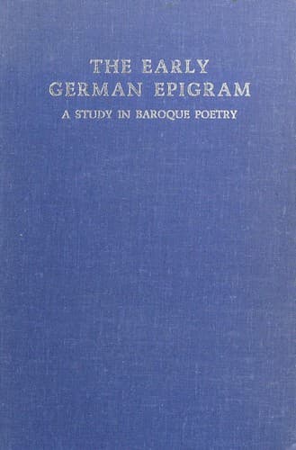 Tapa de The early German epigram