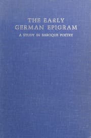 Tapa de The early German epigram