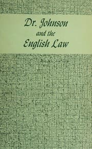 Tapa de Dr. Johnson and the English law