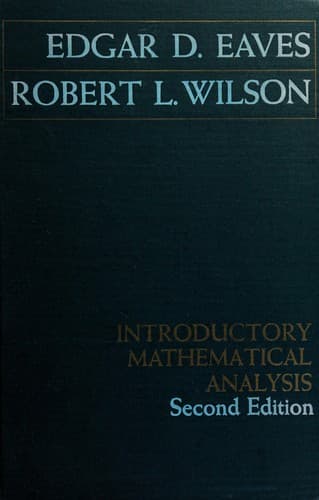 Tapa de Introductory mathematical analysis