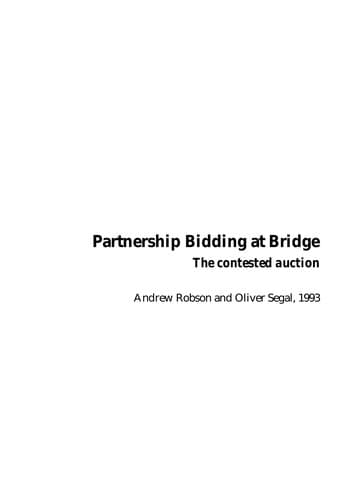 Tapa de Partnership bidding
