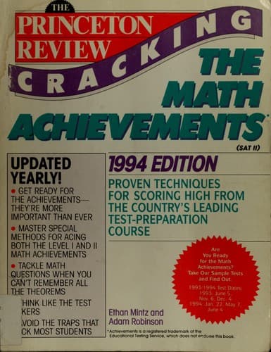 Tapa de PR SAT 2 MATH 1994