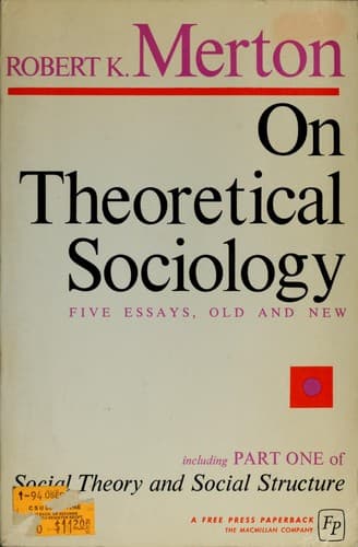 Tapa de On theoretical sociology