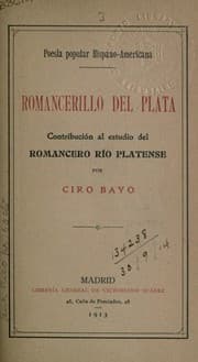 Tapa de Romancerillo del Plata