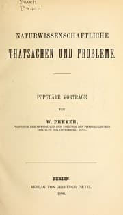 Tapa de Naturwissenschaftliche Thatsachen und Probleme, populäre Vorträge