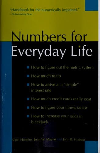 Tapa de Numbers for Everyday Life