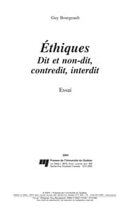 Tapa de Éthiques