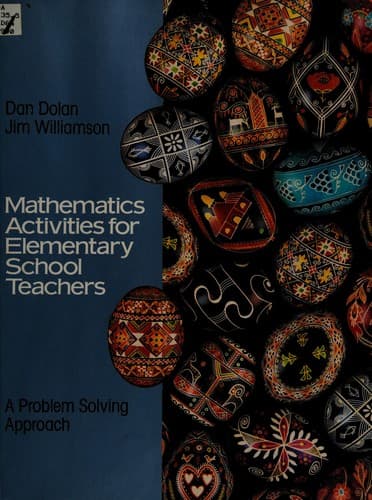 Tapa de Mathematics activities for elementary school teachers