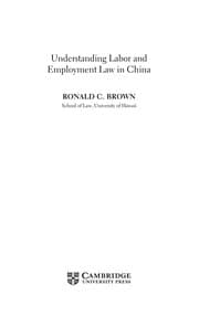 Tapa de Understanding labor and employment law in China