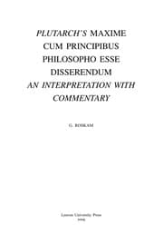 Tapa de Plutarch's Maxime cum principibus philosopho esse disserendum