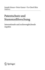 Tapa de Patentschutz und Stammzellforschung