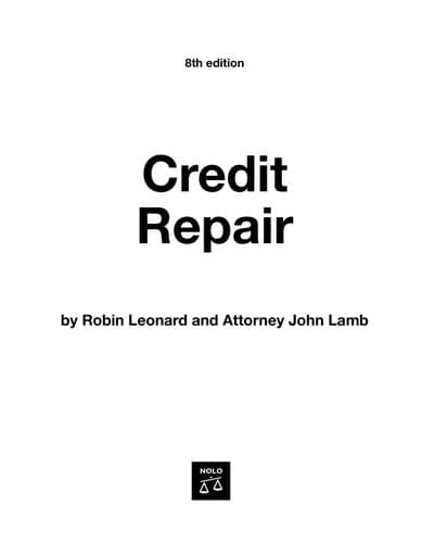 Tapa de Credit Repair