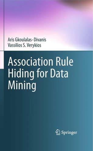 Tapa de Association rule hiding for data mining