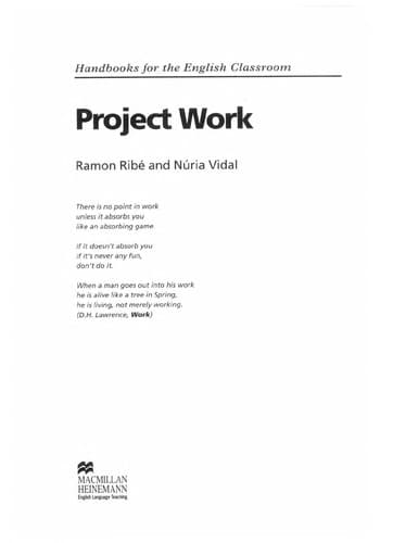 Tapa de Project work