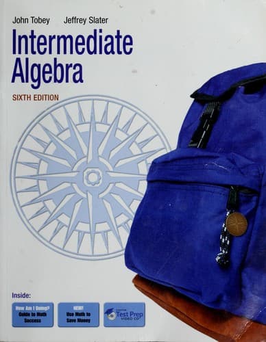Tapa de Intermediate algebra