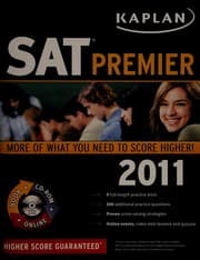 Tapa de Kaplan SAT 2011, Premier Program