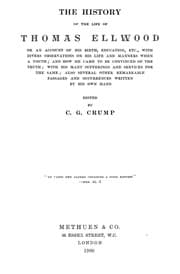 Tapa de The history of the life of Thomas Ellwood