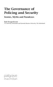 Tapa de The governance of policing and security