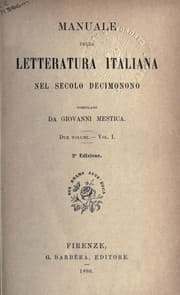 Tapa de Manuale della letteratura Italiana nel secolo decimonono