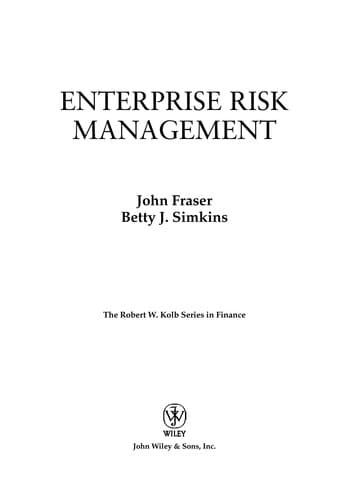 Tapa de Enterprise Risk Management