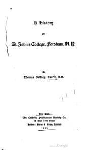 Tapa de A history of St. John's college, Fordham, N. Y.
