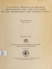 Tapa de A national program of research, development, test, and evaluation on law enforcement and criminal justice