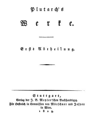 Tapa de Plutarch's Werke