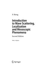 Tapa de Introduction to wave scattering, localization and mesoscopic phenomena