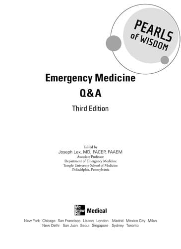 Tapa de Emergency medicine Q & A