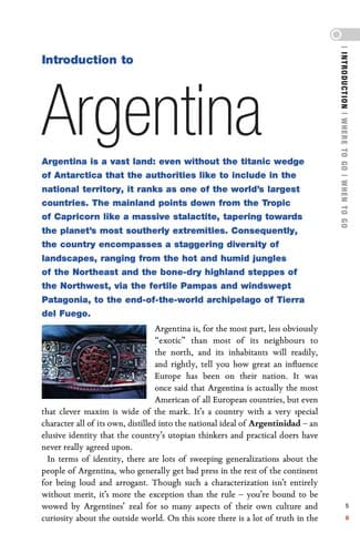 Tapa de The rough guide to Argentina