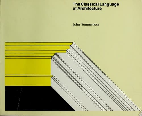Tapa de The Classical Language of Architecture