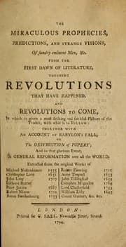 Tapa de The Miraculous prophecies, predictions, and strange visions of sundry eminent men, &c