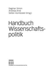 Tapa de Handbuch Wissenschaftspolitik