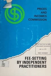 Tapa de Fee-setting by independent practitioners