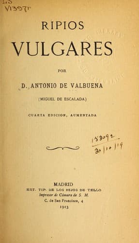 Tapa de Ripios vulgares