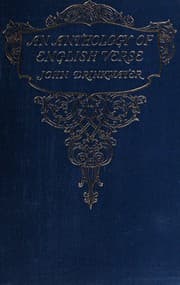 Tapa de An Anthology of English verse