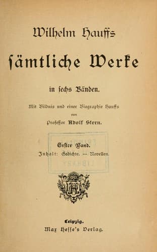 Tapa de Sämtliche Werke