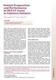 Tapa de Pediatric PET imaging