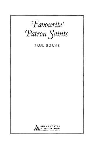 Tapa de Favourite Patron Saints